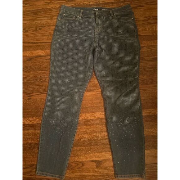 NC International Concepts size 16 Bling-Front Skinny Jeans (Indigo) - Picture 11 of 15